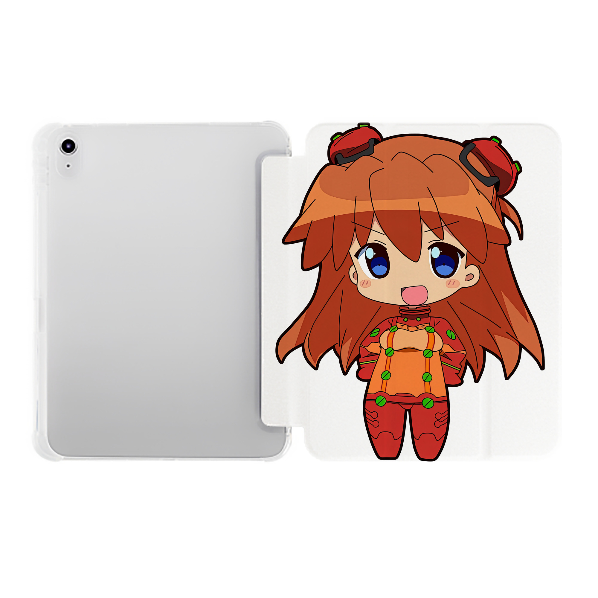 （画像用） EVA 新世紀エヴァンゲリオン IPad ケース ペン収納付き 三つ折りスタンド PUレザー×シリコン 対応機種9.5/10.5/10.9インチ